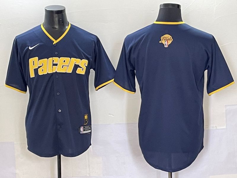 Men 2025 Indiana Pacers Blank Blue Joint Name NBA Jersey style 11->oakland raiders->NFL Jersey